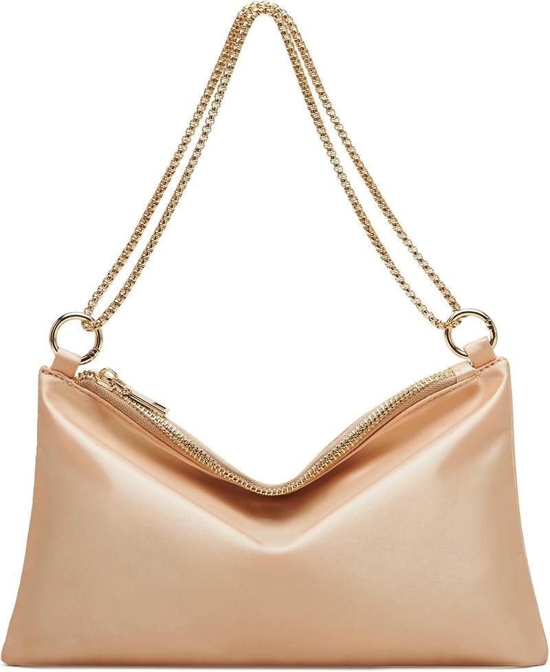 oscaurt Women's Evening Handbag Satin Shoulder Bag Purse for Prom Engagement Cocktail Party Wedding - Image 1